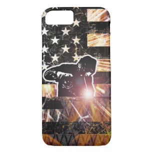 Welding Flag Sparks and Flames iPhone 8/7 Case