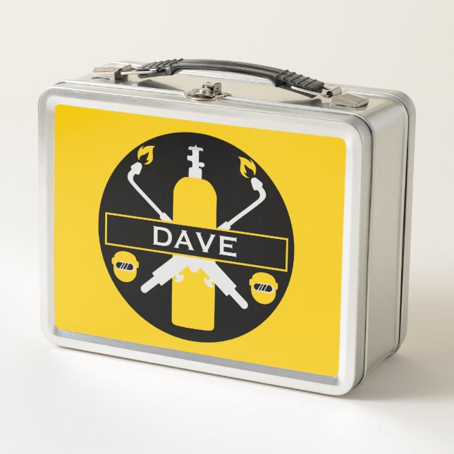 Welding Humour Gift Metal Lunch Box (Front)