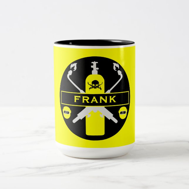 Welding Humour Gift Two-Tone Coffee Mug (Center)