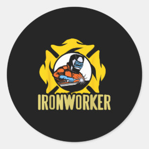 Welding Ironworker Torch Flame Metal Skill Work Classic Round Sticker