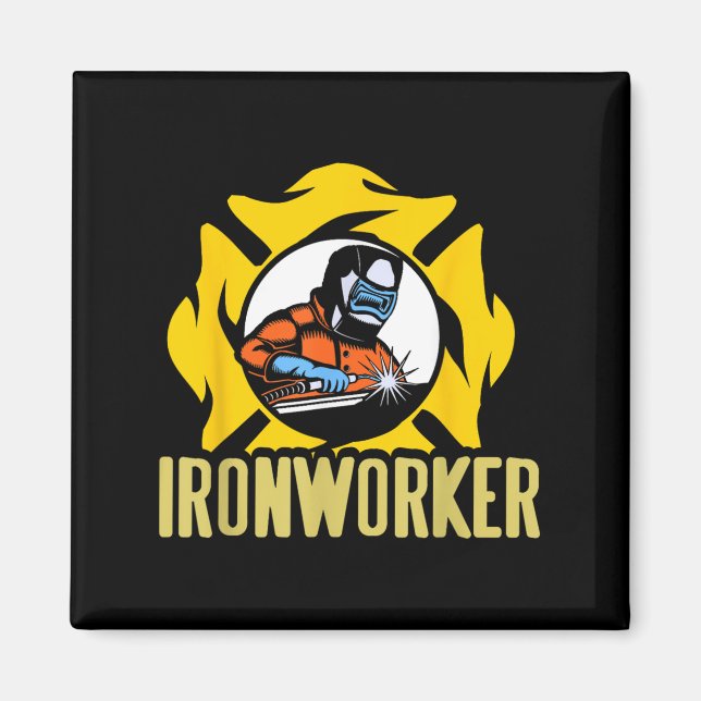 Welding Ironworker Torch Flame Metal Skill Work  Magnet (Front)