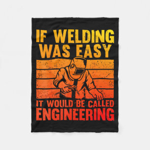 Welding Novelty For Men Women Mig Tig Welder Weldi Fleece Blanket