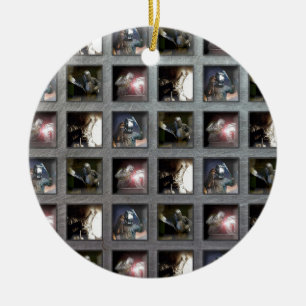 Welding Pattern Ceramic Ornament