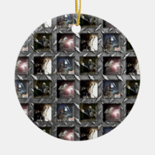 Welding Pattern Ceramic Ornament