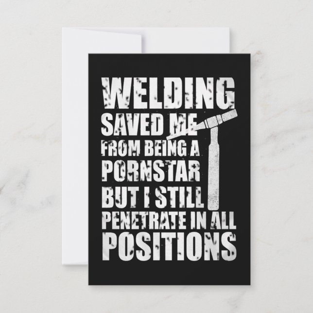 Welding Saved Me Card (Front)