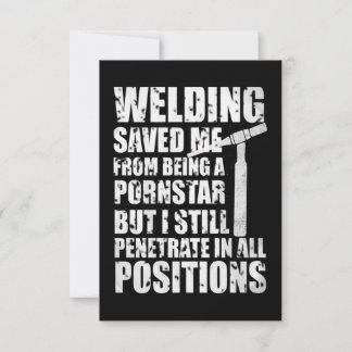 Welding Saved Me Card