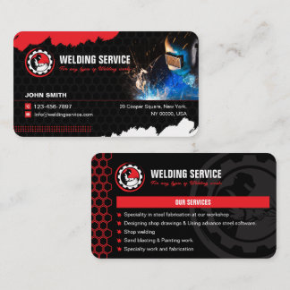 Welding Service, Fabricator, welding contractors Business Card