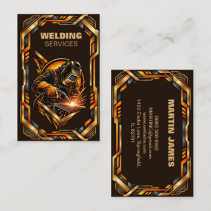 Welding Services Welder Fabricator Sparks Business Card