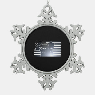 Welding: The Thin Metal Line Flag Snowflake Pewter Christmas Ornament
