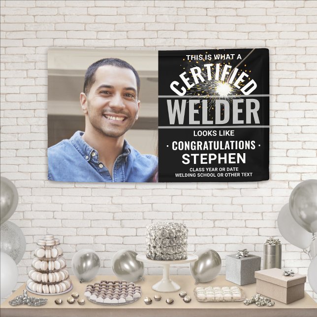 Welding Torch Certified Welder Photo Graduation  Banner (Creator Uploaded)
