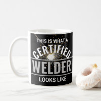 Welding Torch & Sparks Certified Welder Black