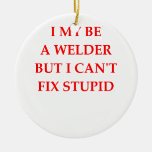 welding welder ceramic tree decoration