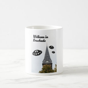 Welkom in Enschede UFO’s welcome you to Enschede Coffee Mug