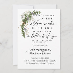 Well Behaved Lovers Modern Botanical Invitation