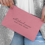 Well Behaved Women Don't Make History Pink Accessory Pouch<br><div class="desc">Simple, stylish “Well Behaved Women Don't Make History” custom inspirational quote design with modern script typography in a minimalist design style inspired by female empowerment on a cute pretty feminine dusky blush pink background. The text can easily be customised to add your own name or custom slogan for the perfect...</div>