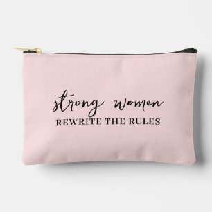 Well Behaved Women Feminist Quote Pink Design Accessory Pouch