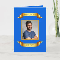 Well Done Gold Scroll, Custom Photo - Personalised