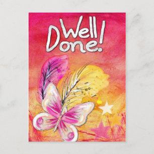 well done holiday postcard