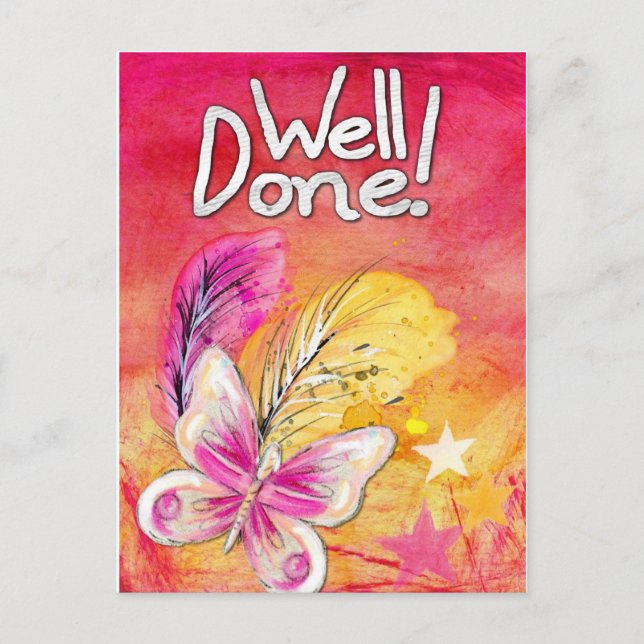 well done holiday postcard (Front)