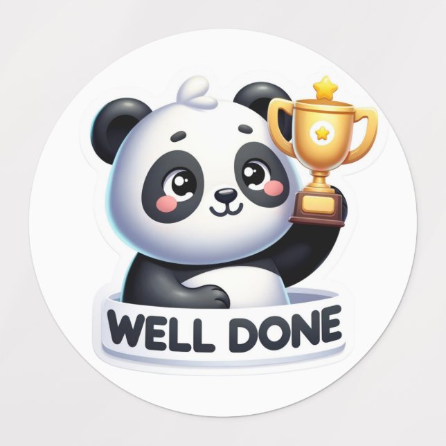 WELL DONE PANDA STICKER (Design 1)