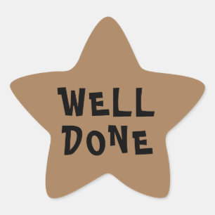 Well Done Personalised Teacher Gold Star Star Stic Sticker