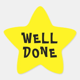 Well Done Personalised Teacher Yellow Star Sticker