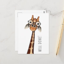 Well Done! Postcard - Studious Giraffe