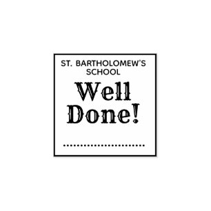 Well Done Schoolteacher Marking Homework Rubber Stamp