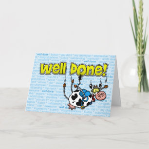 well done - skydive card