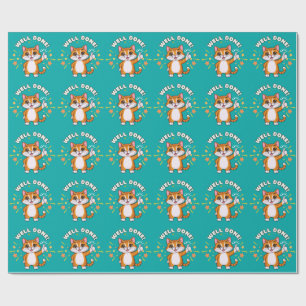 Well Done Sticker, Motivational Sticker Wrapping Paper