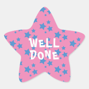Well Done Teacher Encouragement Star Sticker