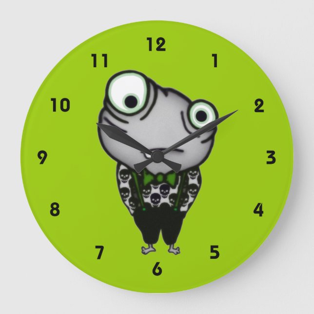 Well Dressed Monster Large Clock (Front)