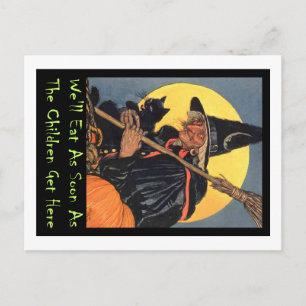 WE'LL EAT AS SOON AS THE CHILDREN GET HERE POSTCARD