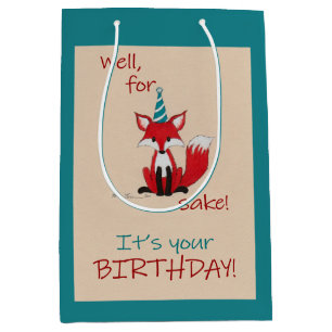 Well, for FOX sake! Birthday pun  Medium Gift Bag