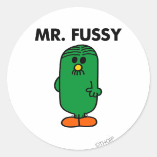 Well-Groomed Mr. Fussy Classic Round Sticker