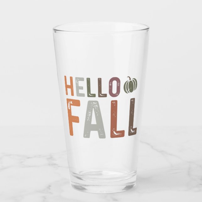 Well Hello Fall Glass (Front)