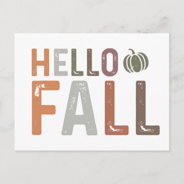 Well Hello Fall Postcard (Front)