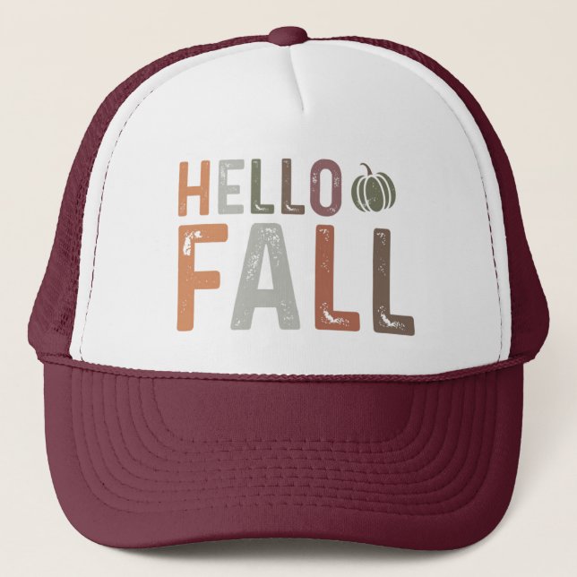 Well Hello Fall Trucker Hat (Front)