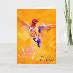 "Well Hello!" Hummingbird Print Card