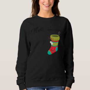 Well Hung Christmas Xmas Stocking Holiday Stocking Sweatshirt