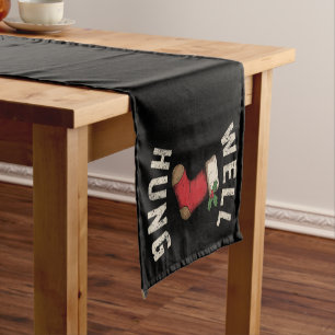 Well Hung Dirty Christmas Stocking Holiday Gift Short Table Runner