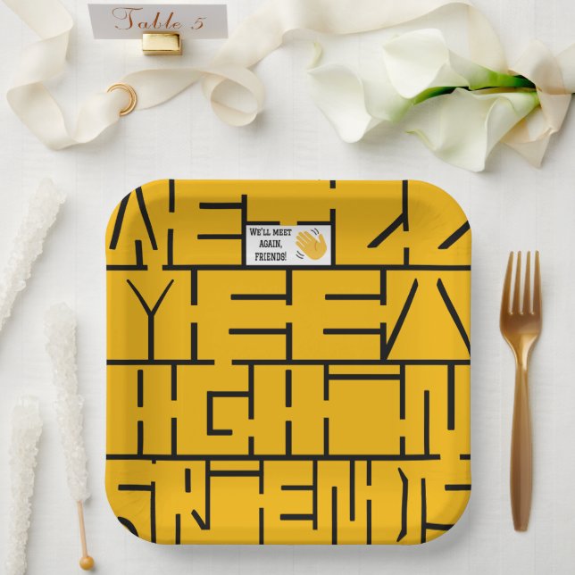 We'll Meet Again, Friends Paper Plate (Wedding)
