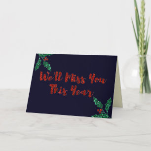We'll Miss You Social Distancing Christmas Card