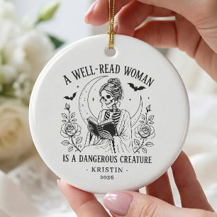 Well Read Woman Book Lover Ornament