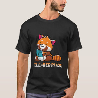 Well Red Panda Bookworm Reading Books Panda T-Shirt