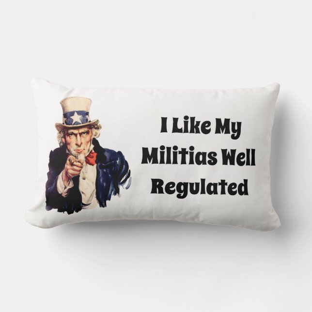 Well Regulated Militia Lumbar Cushion (Front)