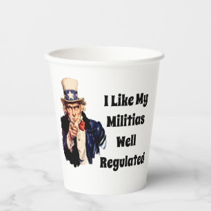 Well Regulated Militia Paper Cups