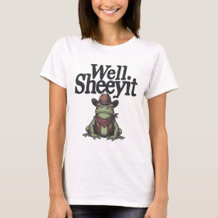 Well Sheeyit Cowboy Frog Vest Animal T-Shirt