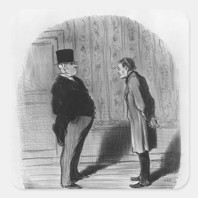 Well, Sir, what about my three terms?' Square Sticker (Front)