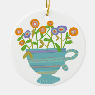 Well Wishes & Beautiful Blooms  Ceramic Ornament